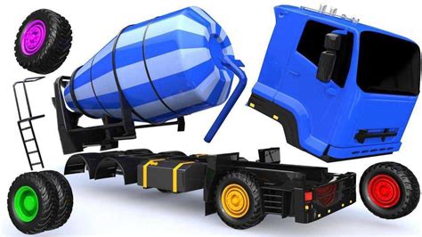 儿童玩具工程车视频 挖掘机搅拌车货车儿童玩具表演