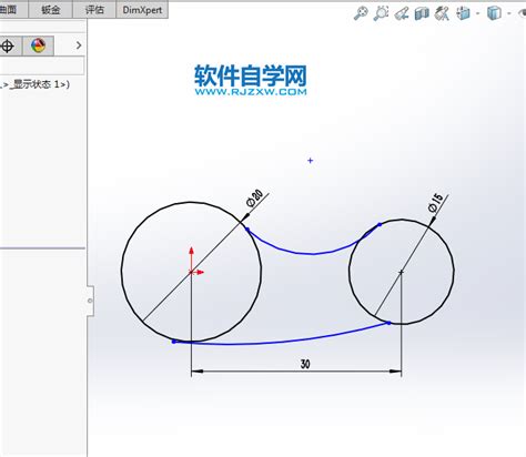 solidworks使用三点圆弧画相切圆 - 软件自学网