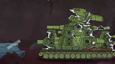 坦克世界动漫：苏联kv44被困魔王老巢和德国KV44展开史诗级大战