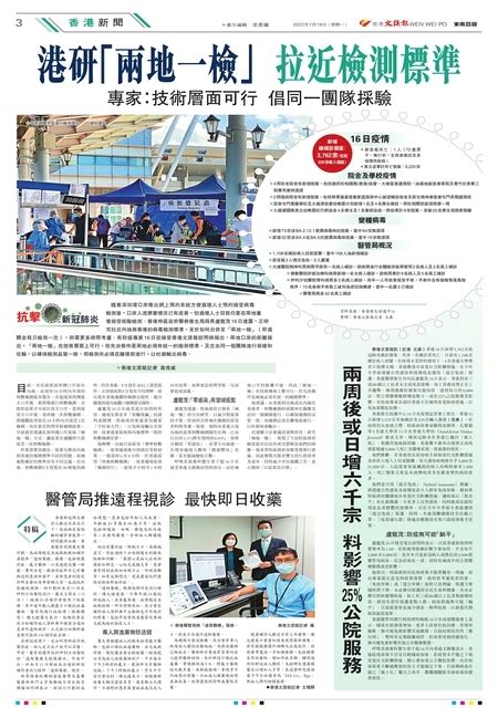 第 W3版:香港新聞 20220718期 国际日报