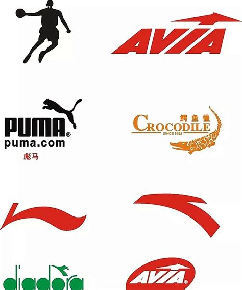 运动品牌标志030LOGO|爱威亚|安踏|彪马|标志|鳄鱼恤|公司logo|公司标志|李宁|企业标志|乔丹|矢量素材|运动