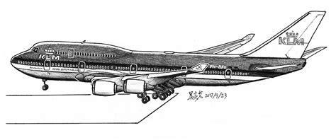 KLM 747-400 PH-BFG|插画|创作习作|YimingWu - 原创作品 - 站酷 (ZCOOL)