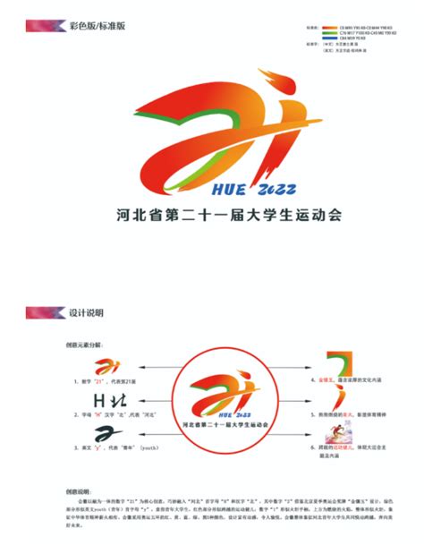 河北省第二十一届大学生运动会主题口号、会徽、会旗出炉-设计揭晓-设计大赛网