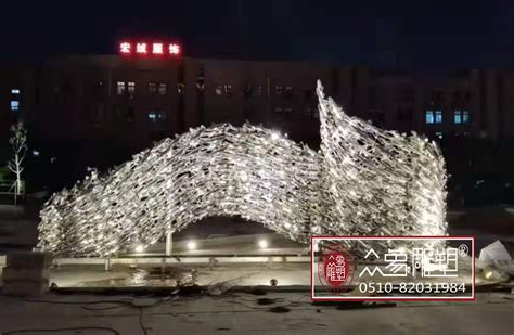 浙江桐乡不锈钢鱼群-江苏众象雕塑艺术工程有限公司