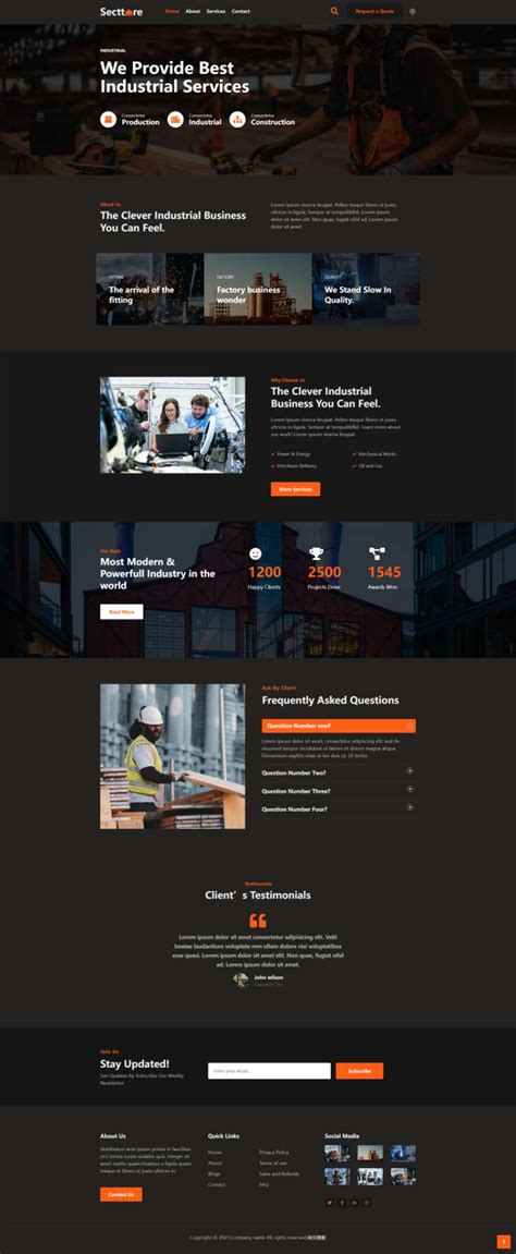 网页制作与设计，现代工业网站制作-17素材网