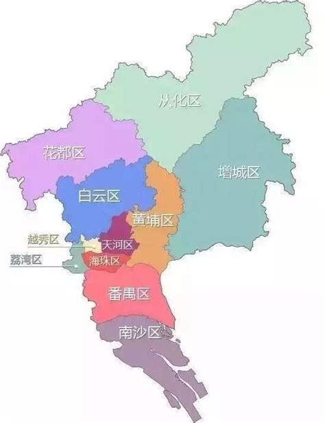广州市每个区的地图,荔湾区详细,广东省区域划分图_大山谷图库
