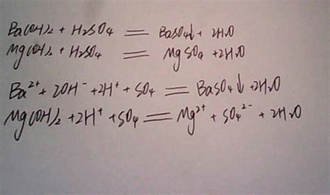 Ba（OH）2+H2SO4与Mg（OH）2+H2SO4的化学方程式和离子方程式_百度知道