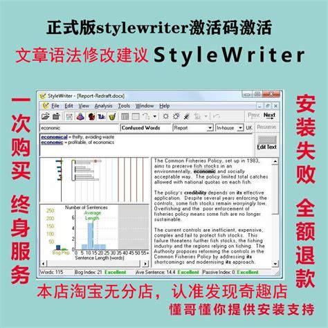 stylewriter4全新版激活码英文文章修改建议软件安装不加价-淘宝网