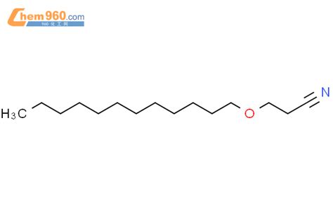 56637-94-6,Propanenitrile,3-(dodecyloxy)-化学式、结构式、分子式、mol – 960化工网