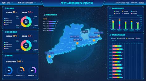 2020蓝色矢量广东省地图PPT模板下载_办图网