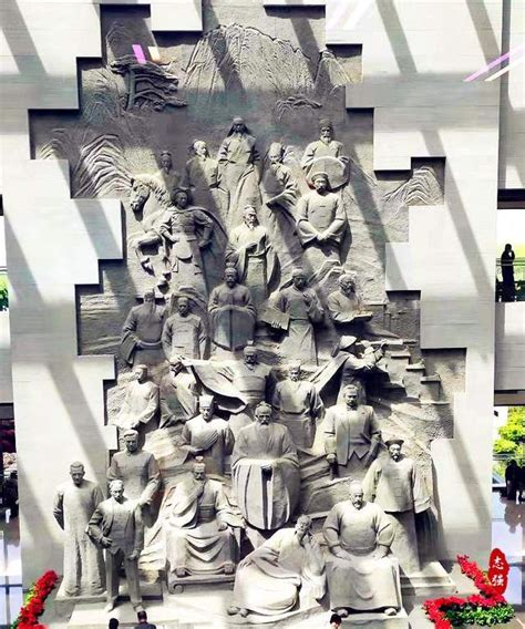 安徽名人馆古人物雕像,历史遗迹,建筑摄影,摄影素材,汇图网www.huitu.com