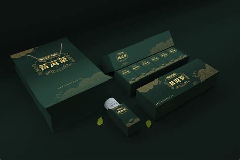 【绿茶盒】高档简约普洱茶礼盒设计 天地盖盒 硬纸板精裱盒-汇包装