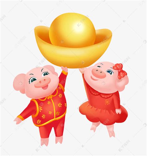 新年小猪宝宝素材图片免费下载-千库网