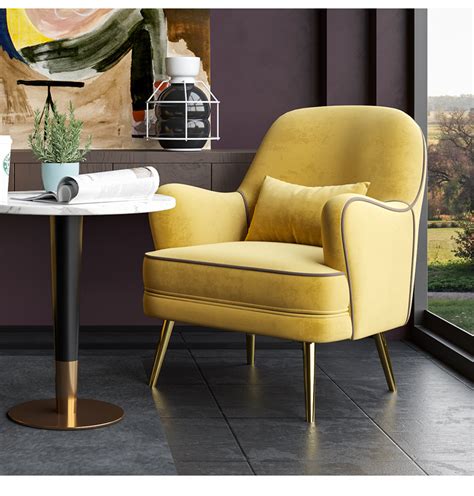 北欧单人沙发椅子轻奢现代商务洽谈休闲沙发椅接待会客桌椅组合-阿里巴巴