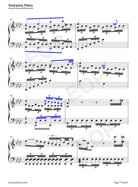 悲怆奏鸣曲第二乐章五线谱预览7-钢琴谱文件（五线谱、双手简谱、数字谱、Midi、PDF）免费下载