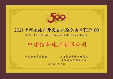 中建信和蝉联中国房地产开发企业综合实力100强 - 项目动态 - 新湖南