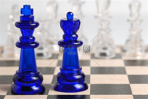 国际象棋国王和王后高清摄影大图-千库网