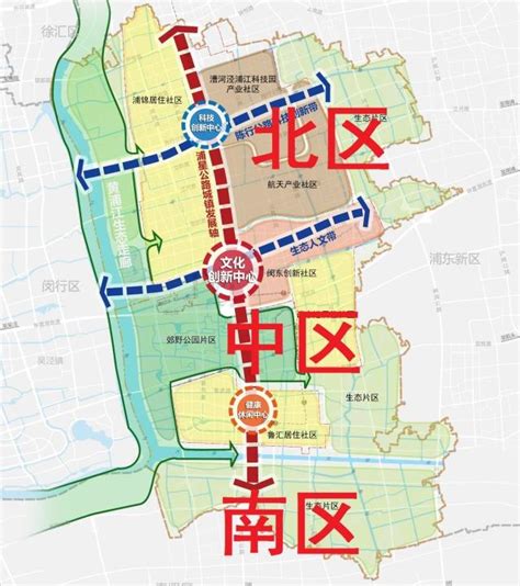 解读上海市闵行区浦江镇的北中南三大区域：总体规划做出了细化
