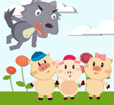 三只小猪2|插画|儿童插画|圆豆芽 - 原创作品 - 站酷 (ZCOOL)