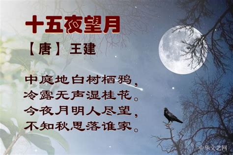 古诗词赏析：十五夜望月（王建） - 旧体诗词 - 中华文艺网.net
