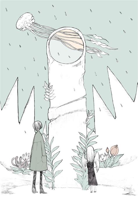 雨ふらし|星梦戸的植物景观插画图片 | BoBoPic