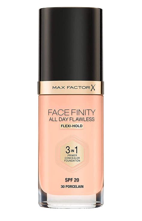 Max Factor FaceFinity All Day Flawless 3 in 1 Foundation, Primer and Concealer, SPF 20 Porcelain ...