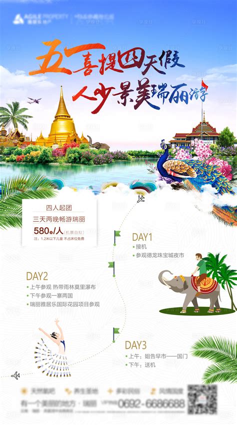文旅地产五一旅游活动流程海报AI广告设计素材海报模板免费下载-享设计