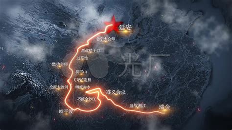 红军长征路线图PNG图片素材下载_长征PNG_熊猫办公
