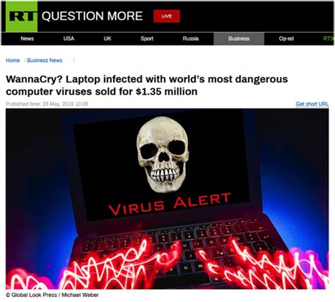 一台电脑卖135万！因其感染6种世上最危险病毒
