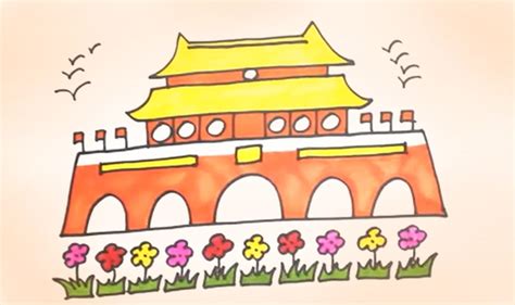 7-8岁儿童画教程 小北京天安门怎么画最简单（6岁儿童绘画图片大全图片） - 有点网 - 好手艺
