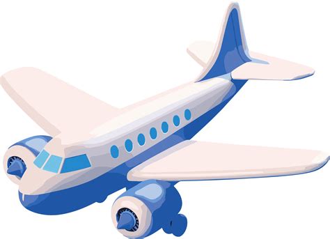 极简插画逼真超细节玩具飞机PNG素材