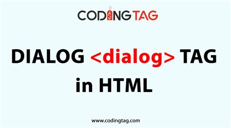 Etiqueta dialog en HTML: Cómo crear diálogos modales en una página web ...