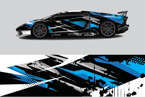 sport car decal wrap design vector 2967629 Vector Art at Vecteezy