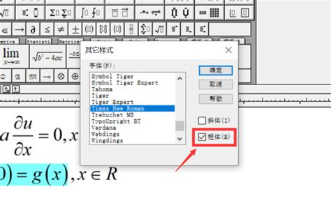 MathType部分加粗如何实现-MathType中文网