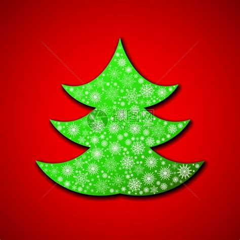 由随机雪花制成的圣诞卡和树插画图片下载-正版图片303272261-摄图网