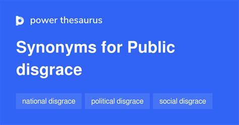 Public Disgrace synonyms - 66 Words and Phrases for Public Disgrace