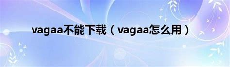 vagaa是什么 - 业百科