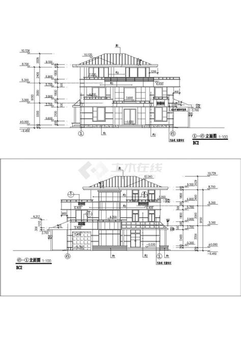 达州市某小区3600平米4层框架结构小区会所建筑设计CAD图纸_土木在线