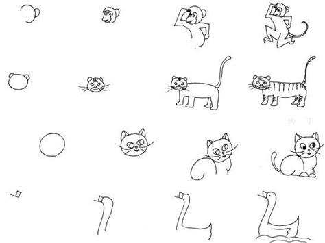 2-7岁的孩子应该如何学习美术及儿童简笔画动物画法大全教程 肉丁儿童网