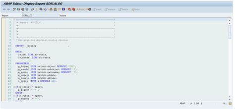 SE38N SAP Tcode : SE38 with Default RDELALOG Transaction Code