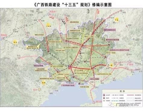 广西十四五铁路规划图,广西高铁五规划图,2030年广西规划图_大山谷图库