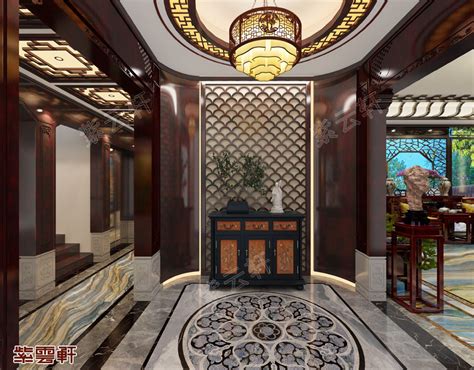常州别墅古典中式装修案例，客厅中式装修效果图_紫云轩中式设计图库