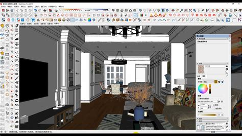 SketchUp 简约客厅效果图练习|空间|室内设计|秋原 - 原创作品 - 站酷 (ZCOOL)