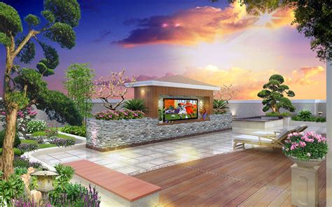 新中式私家别墅庭院景观设计实景图片案例13例 - 成都青望园林景观设计公司