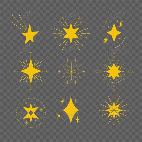 星星闪闪发光插画元素素材下载-正版素材402058526-摄图网