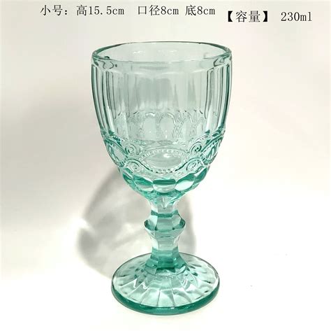 厂家直销创意高端欧式复古浮雕玻璃杯，红酒杯，果汁杯彩色高脚杯-阿里巴巴