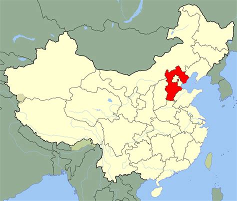 China Hebei Location Map - Mapsof.Net