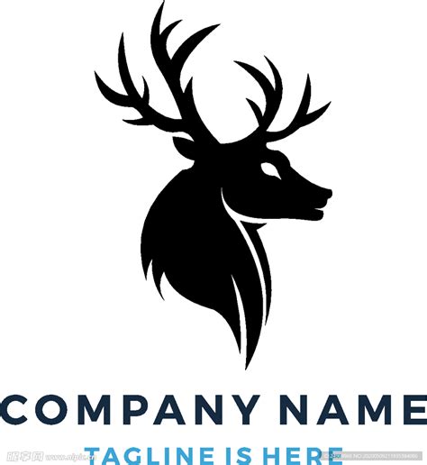 优雅鹿logo设计