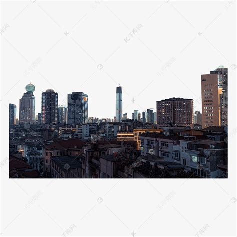 武汉城市建筑群夜晚建筑群大智路素材图片免费下载-千库网