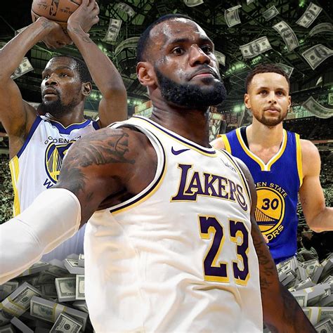 NBA球员收入排行榜：詹皇连续五年居首，三人收入超6000万美元_库里